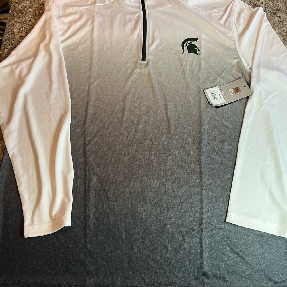 NWT Colosseum Michigan State Spartans 1/4 Zip Size XL (Minor Defects)